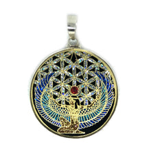 Goddess Isis with Flower of Life Sacred Geometry Pendant